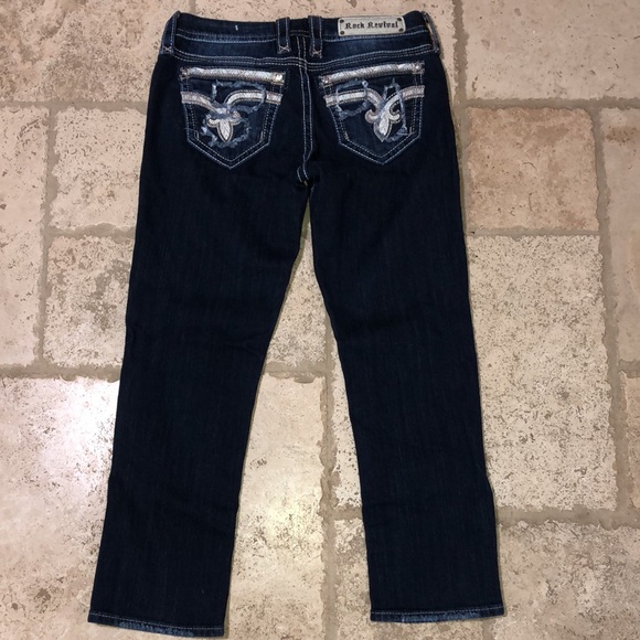 Rock Revival Nancy Easy Crop Jeans size 28 - Picture 4 of 10